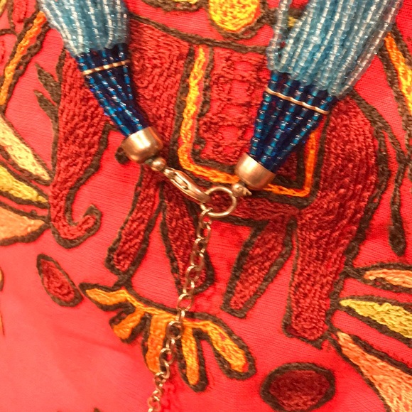 Glass hand beaded necklace in stunning colors - Picture 5 of 5